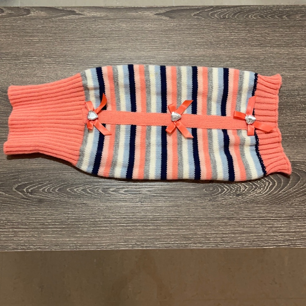Smoochi Pooch Striped Sweater